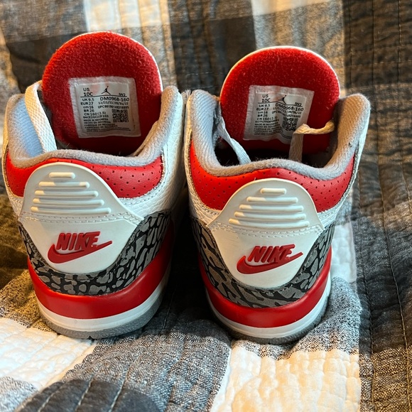 Nike Air Jordan 3 Retro Red 10c - Picture 4 of 7